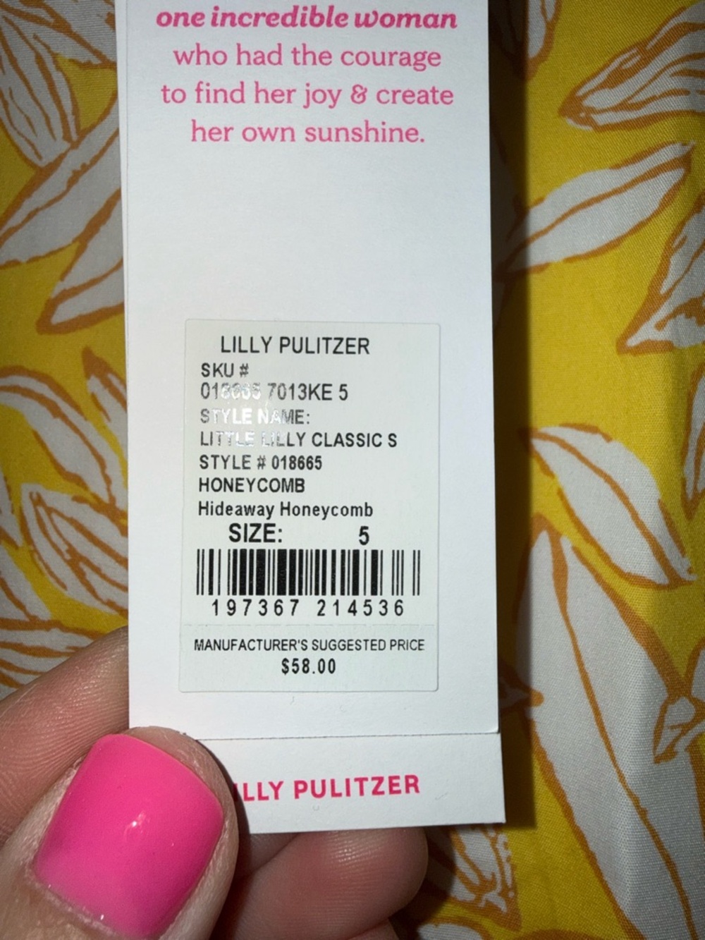 Little Lilly Pulitzer Shift Hideaway Honeycomb - Picture 2 of 2